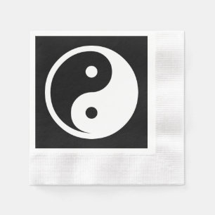 Yin Yang Symbol - solid tattoo design 2 Napkins
