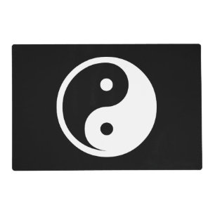 Yin Yang Symbol - solid tattoo design 2 Placemat