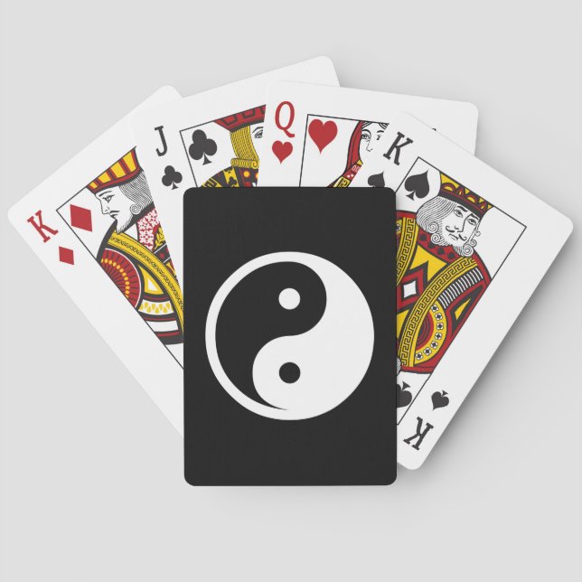 Yin Yang Symbol - solid tattoo design 2 Poker Cards (Back)