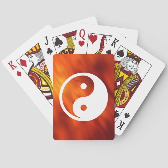Yin Yang Symbol - solid tattoo design 2 Poker Cards (Back)