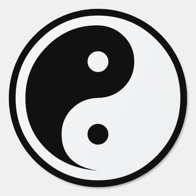 Yin Yang Symbol - solid tattoo design 2 Sign (Front)