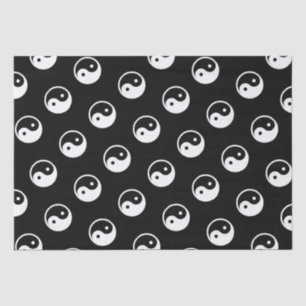 Yin Yang Symbol - solid tattoo design 2 Tissue Paper