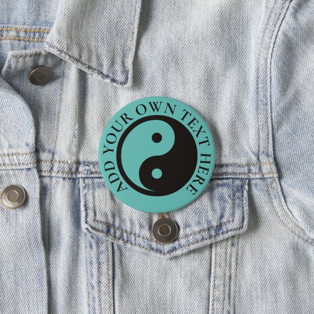 Yin Yang Symbol - solid tattoo design Button (In Situ)