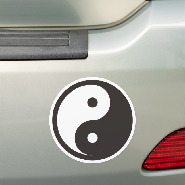 Yin Yang Symbol - solid tattoo design Car Magnet (In Situ)