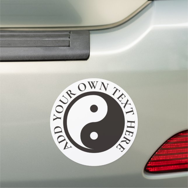 Yin Yang Symbol - solid tattoo design Car Magnet (In Situ)