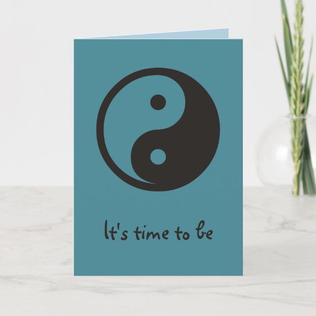Yin Yang Symbol - solid tattoo design Card (Front)