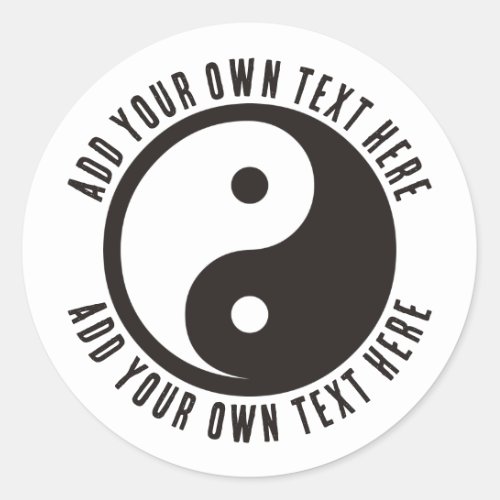 Yin Yang Symbol _ solid tattoo design Classic Round Sticker