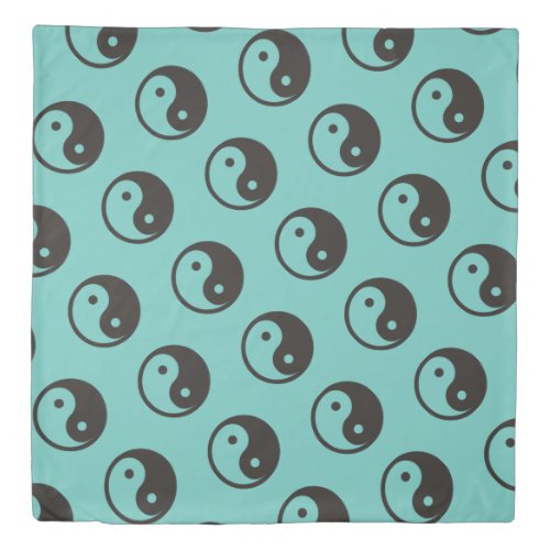 Yin Yang Symbol _ solid tattoo design Duvet Cover