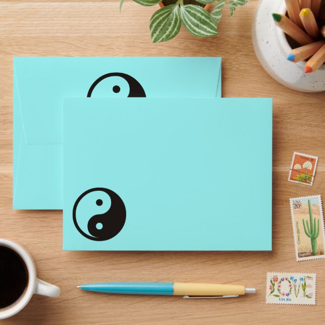 Yin Yang Symbol - solid tattoo design Envelope (Desk)