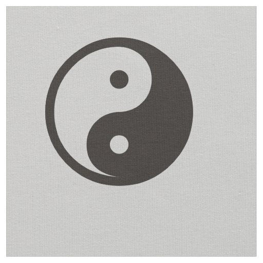 Yin Yang Symbol - solid tattoo design Fabric