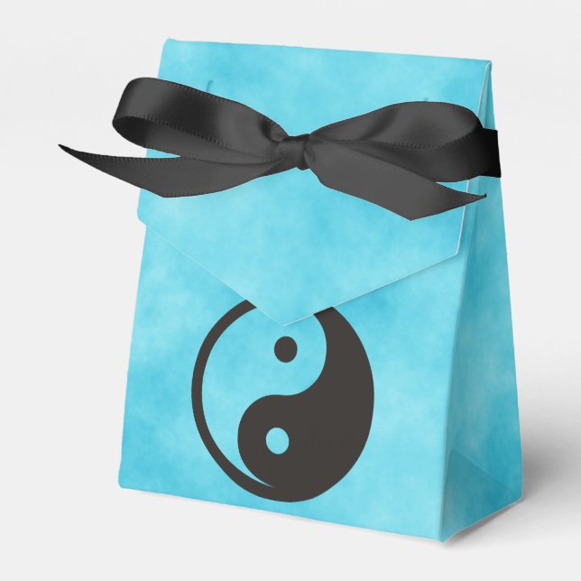 Yin Yang Symbol - solid tattoo design Favor Boxes (Front Side)