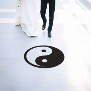 Yin Yang Symbol - solid tattoo design Floor Decals