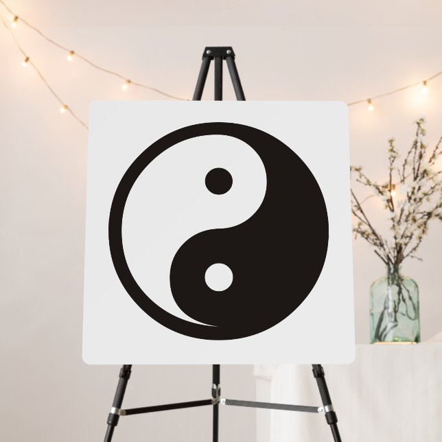 Yin Yang Symbol - solid tattoo design Foam Board (In Situ (Stand))
