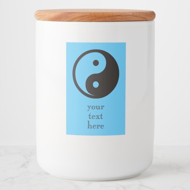 Yin Yang Symbol - solid tattoo design Food Label (Front)