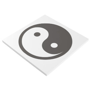 Yin Yang Symbol - solid tattoo design Gallery Wrap
