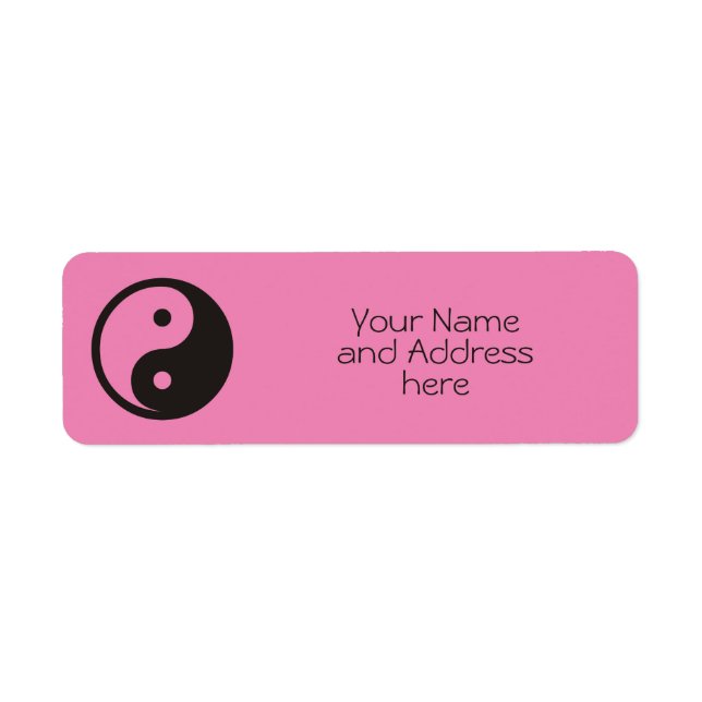 Yin Yang Symbol - solid tattoo design Label (Front)
