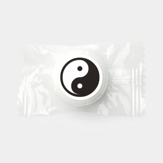 Yin Yang Symbol - solid tattoo design Life Saver® Mints (Front)