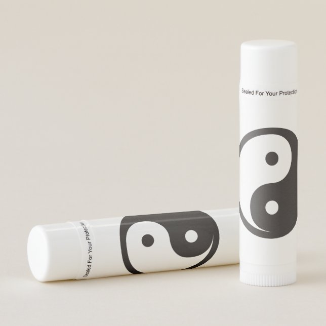 Yin Yang Symbol - solid tattoo design Lip Balm (Front)