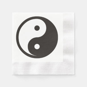 Yin Yang Symbol - solid tattoo design Napkins