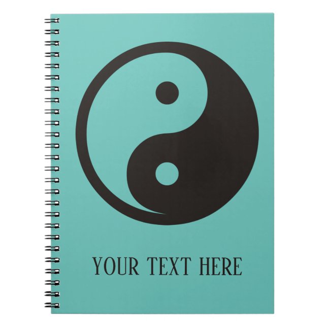 Yin Yang Symbol - solid tattoo design Notebook (Front)