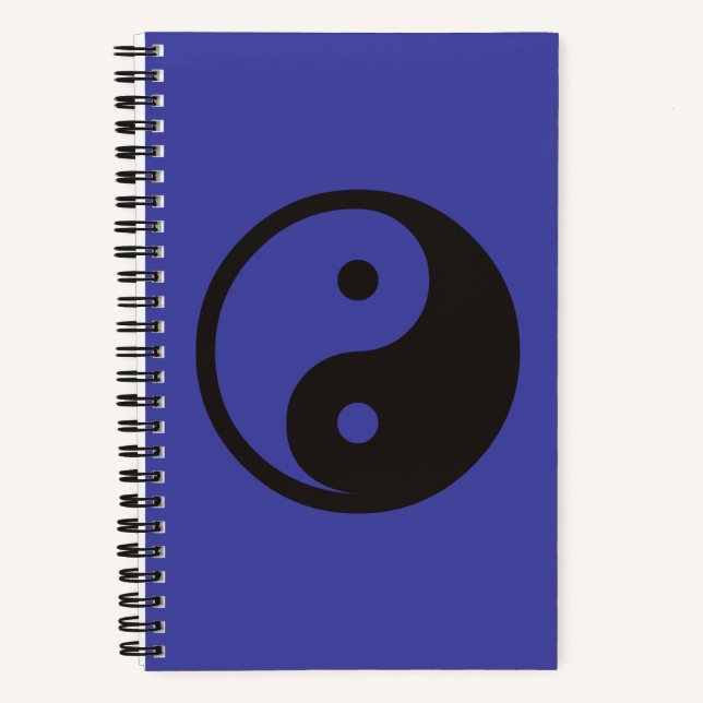 Yin Yang Symbol - solid tattoo design Notebook (Front)