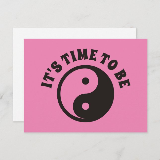 Yin Yang Symbol - solid tattoo design Postcard (Front/Back)