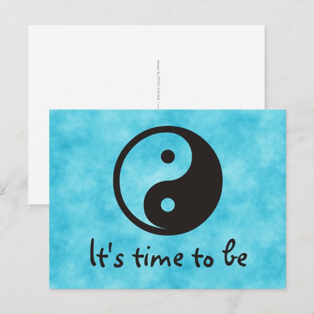 Yin Yang Symbol - solid tattoo design Postcard (Front/Back)