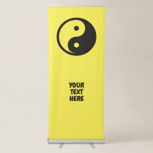 Yin Yang Symbol - solid tattoo design Retractable Banner