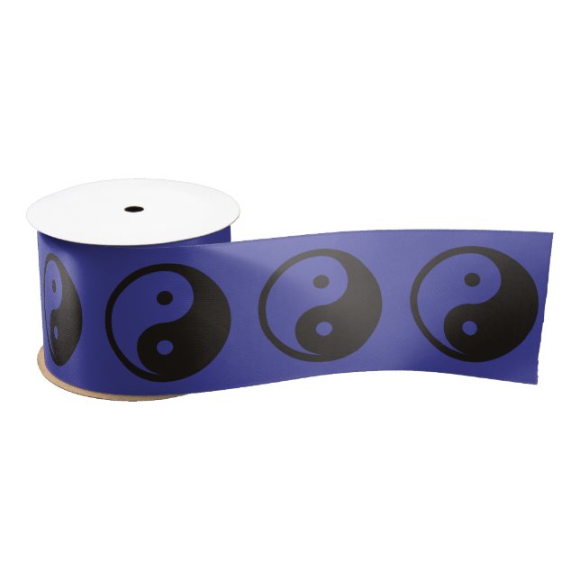 Yin Yang Symbol - solid tattoo design Satin Ribbon (Spool)
