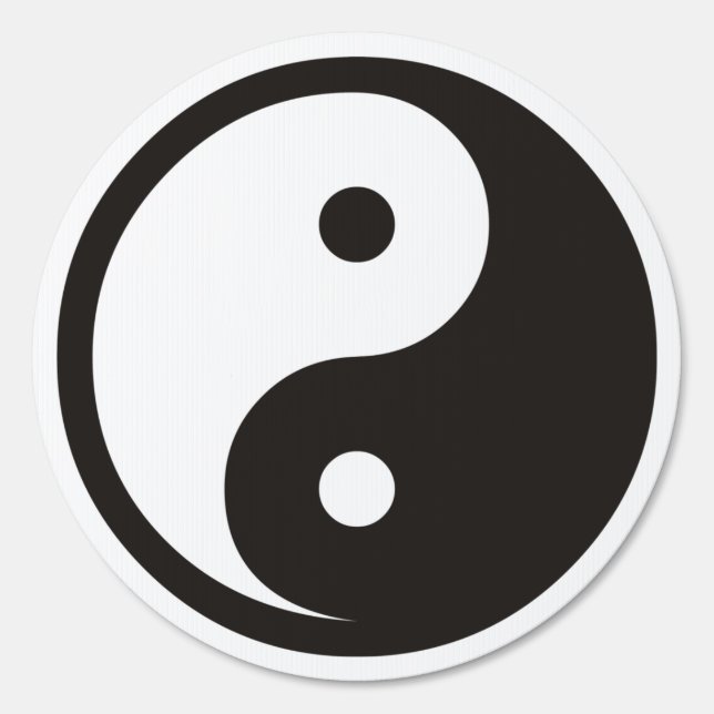 Yin Yang Symbol - solid tattoo design Sign (Front)