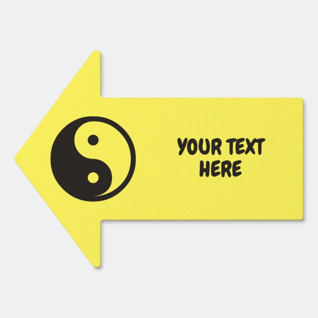 Yin Yang Symbol - solid tattoo design Sign (Front)