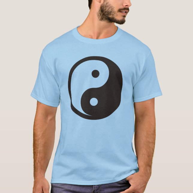 Yin Yang Symbol - solid tattoo design T-Shirt (Front)