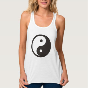 Yin Yang Symbol - solid tattoo design Tank Top