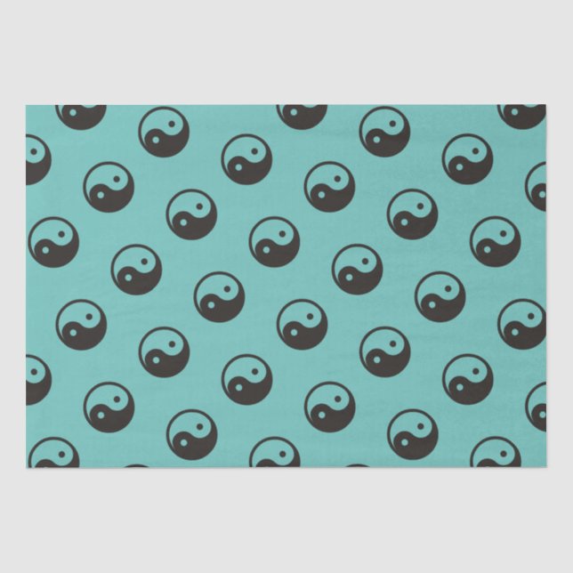 Yin Yang Symbol - solid tattoo design Tissue Paper (Front)