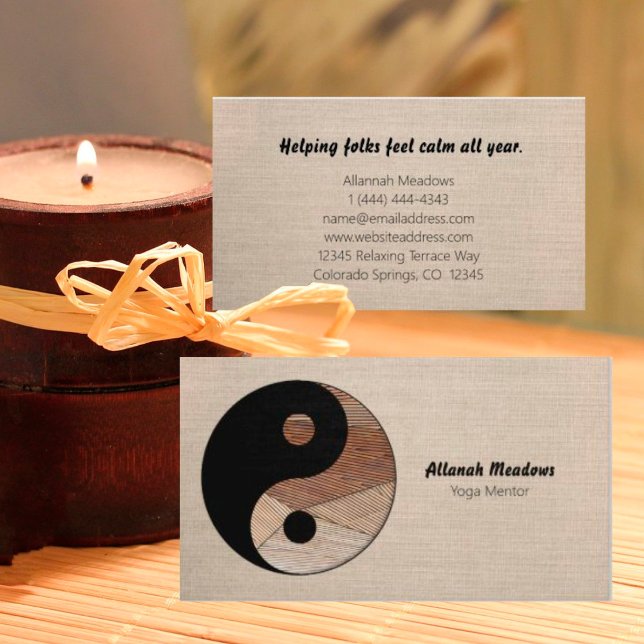 Yin-Yang Symbol Soothing Meditative Business Card (Creator Uploaded)