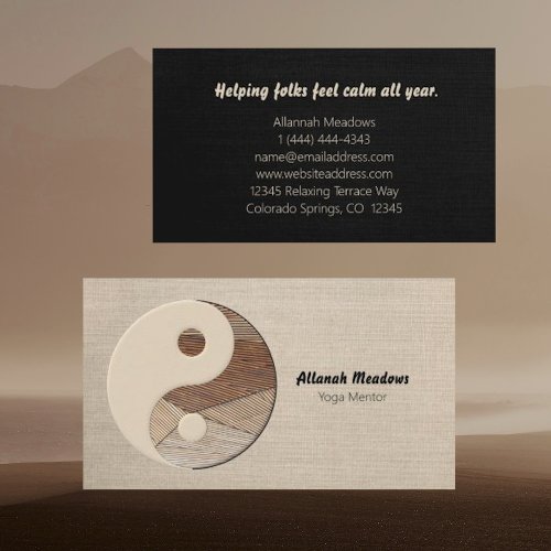 Yin_Yang Symbol Soothing Meditative Business Card