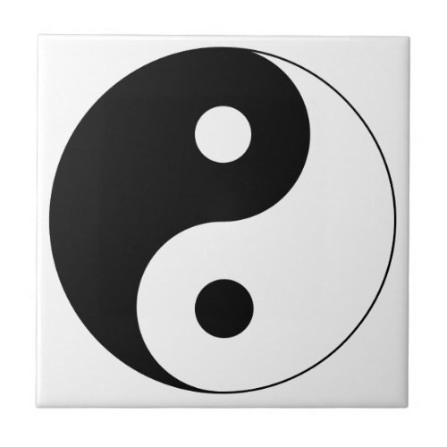 Yin Yang Symbol Spiritual Ceramic Tile