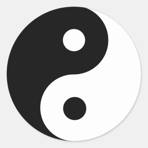 Yin Yang Symbol Spiritual Classic Round Sticker