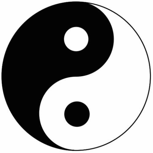 Yin Yang Symbol Spiritual Cutout