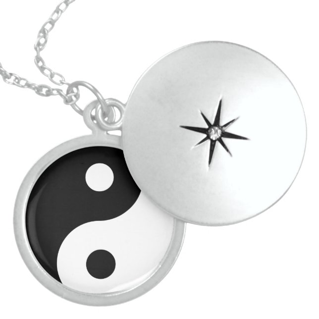 Yin Yang Symbol Spiritual Locket Necklace (Front)