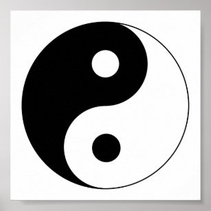 Yin Yang Symbol Spiritual Poster
