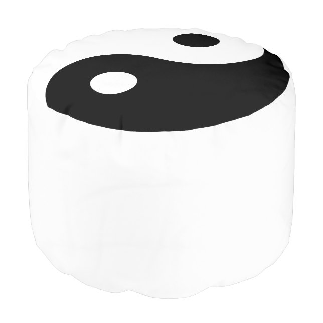 Yin Yang Symbol Spiritual Pouf (Angled Front)