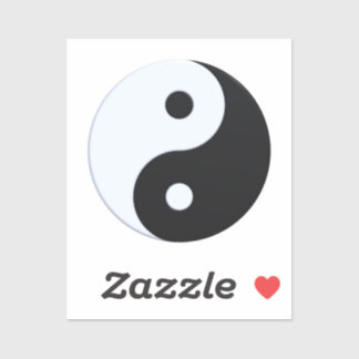 Yin-yang symbol sticker