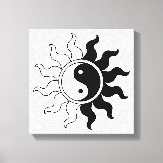 Yin Yang symbol sun Canvas Print (Front)