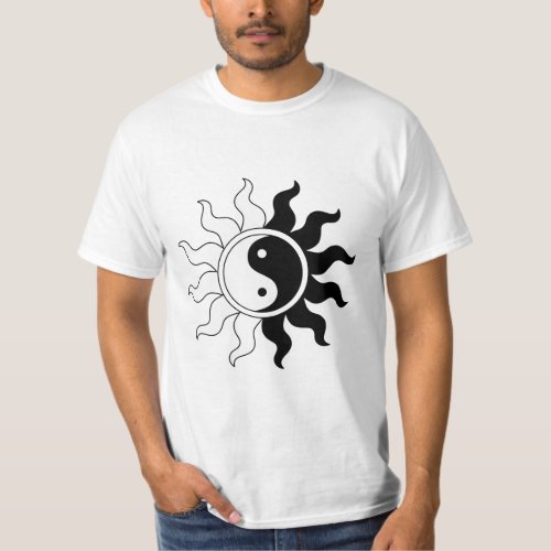 Yin Yang symbol sun man T_Shirt
