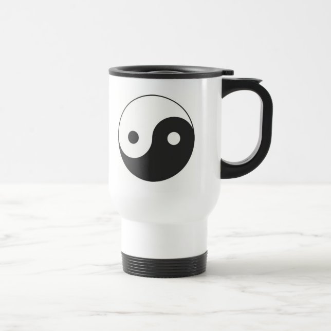 YIN & YANG SYMBOL TRAVEL MUG (Right)
