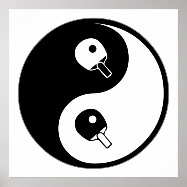 Yin Yang Table Tennis Poster (Front)