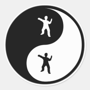 Yin Yang Tai Chi Classic Round Sticker