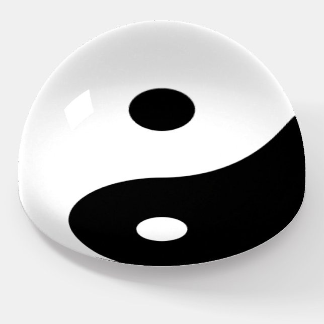 Yin Yang Tai Ji Chinese Symbol Image Paperweight (Angled)