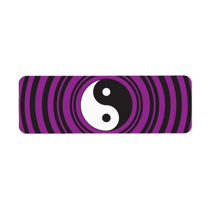 Yin Yang Taijitu symbol Purple Black Circles Labels